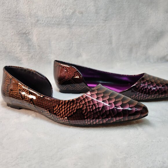 *New Low Price!* Mix no. 6 Fabiana Flats Purple Snake - Picture 2 of 10